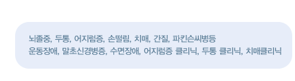 진료영역
    뇌졸중,두통,어지럼증,손떨림,치매,간질,파킨슨씨병등 운동장애,말초신경병증,수면장애,어지럼증 클리닉,두통 클리닉,치매클리닉